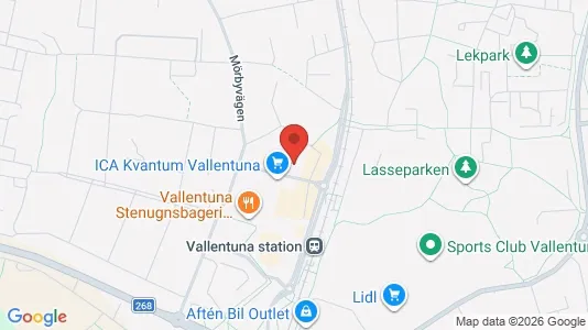 Kontorslokaler att hyra i Vallentuna - kort over placeringen