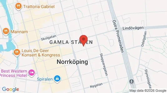 Affärslokaler att hyra i Norrköping - kort over placeringen