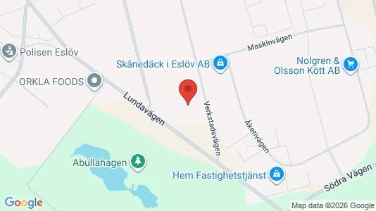 Industrilokaler att hyra i Eslöv - Bild från Google Street View