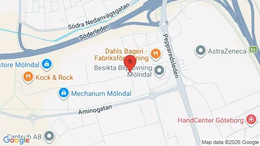 Lagerlokaler att hyra i Mölndal - Bild från Google Street View