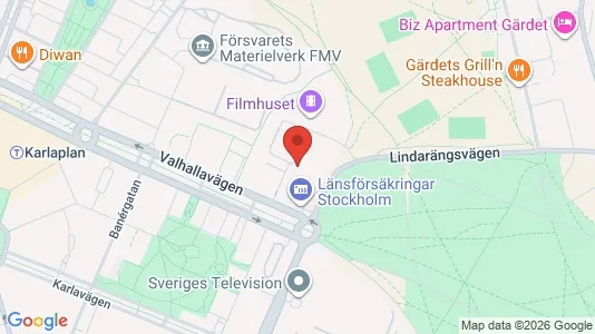 Kontorslokaler att hyra i Gärdet/Djurgården - Bild från Google Street View