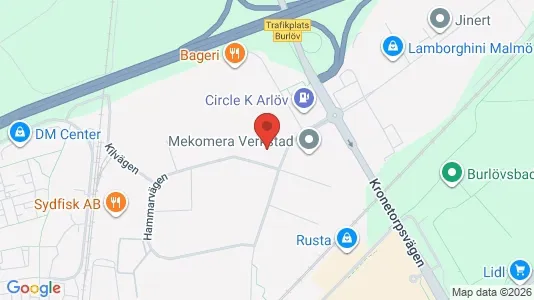 Industrilokaler att hyra i Burlöv - kort over placeringen