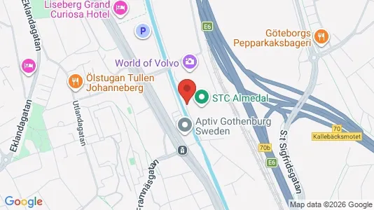 Affärslokaler att hyra i Johanneberg - kort over placeringen