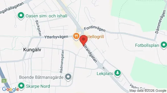 Affärslokaler att hyra i Kungälv - Bild från Google Street View