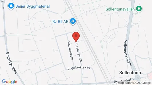 Affärslokaler att hyra i Sollentuna - kort over placeringen