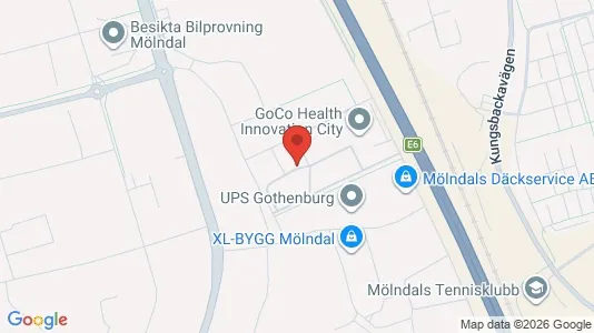 Affärslokaler att hyra i Mölndal - kort over placeringen