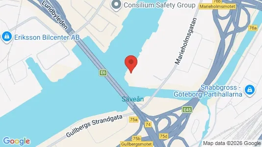 Affärslokaler att hyra i Göteborg Östra - kort over placeringen