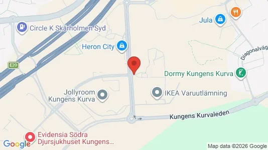 Affärslokaler att hyra i Huddinge - kort over placeringen