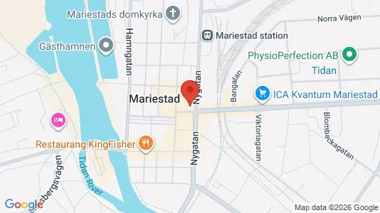 Affärslokaler att hyra i Mariestad - kort over placeringen