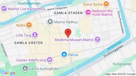 Affärslokaler att hyra i Malmö Centrum - kort over placeringen