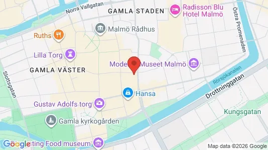 Affärslokaler att hyra i Malmö Centrum - kort over placeringen