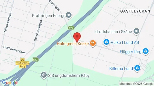 Affärslokaler att hyra i Lund - kort over placeringen
