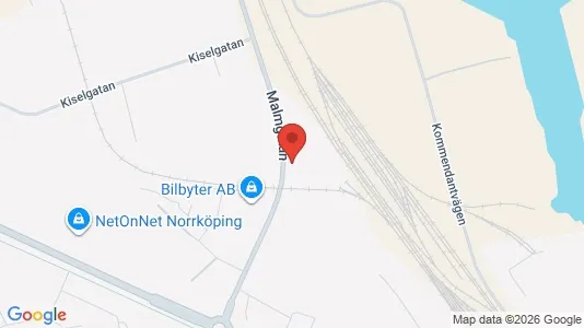 Affärslokaler att hyra i Norrköping - kort over placeringen
