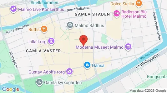 Affärslokaler att hyra i Malmö Centrum - kort over placeringen