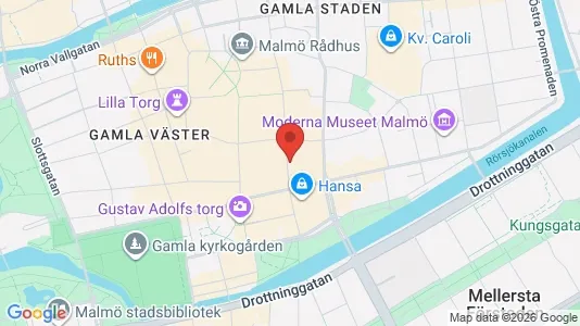 Affärslokaler att hyra i Malmö Centrum - kort over placeringen