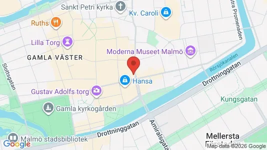 Affärslokaler att hyra i Malmö Centrum - kort over placeringen