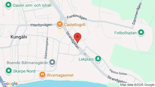 Affärslokaler att hyra i Kungälv - Bild från Google Street View
