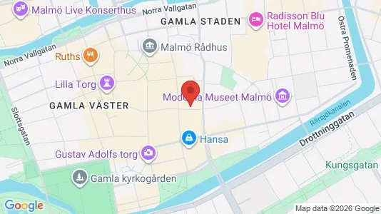 Affärslokaler att hyra i Malmö Centrum - kort over placeringen
