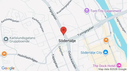 Affärslokaler att hyra i Södertälje - kort over placeringen