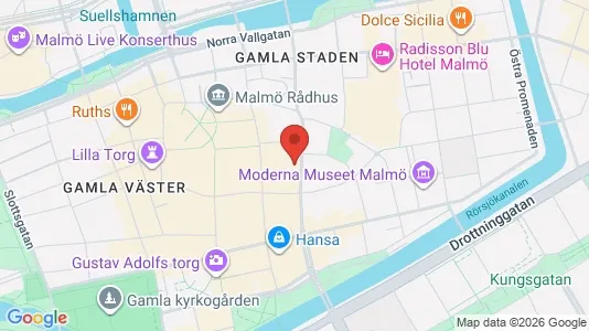 Affärslokaler att hyra i Malmö Centrum - kort over placeringen