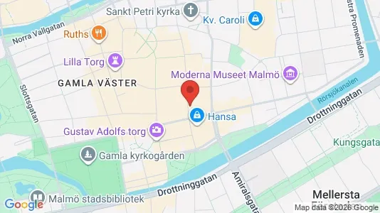 Affärslokaler att hyra i Malmö Centrum - kort over placeringen