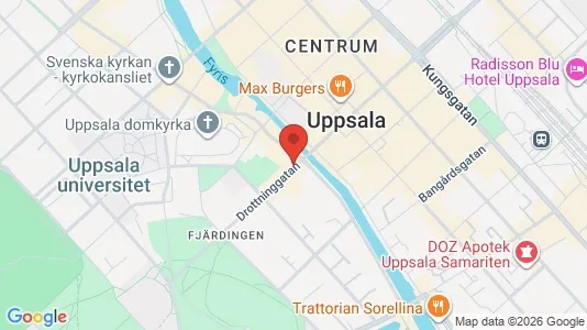 Affärslokaler att hyra i Uppsala - kort over placeringen