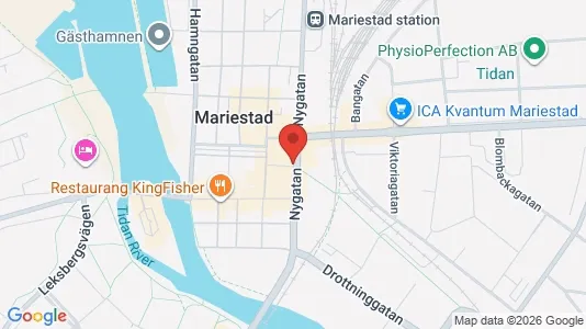 Affärslokaler att hyra i Mariestad - kort over placeringen