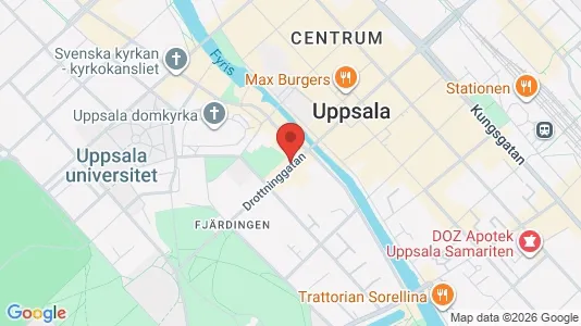 Affärslokaler att hyra i Uppsala - kort over placeringen