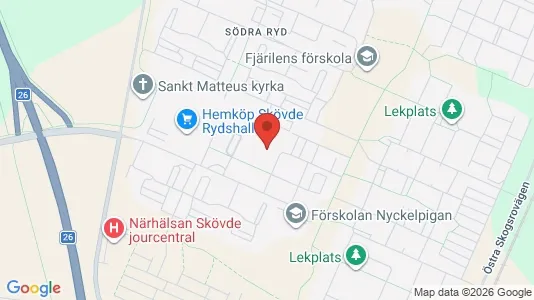 Affärslokaler att hyra i Skövde - kort over placeringen