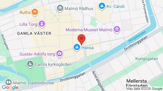 Affärslokaler att hyra i Malmö Centrum - Bild från Google Street View