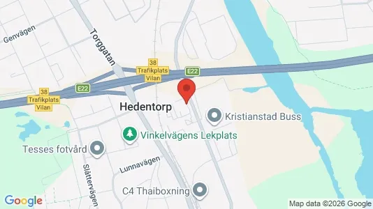 Affärslokaler att hyra i Kristianstad - kort over placeringen