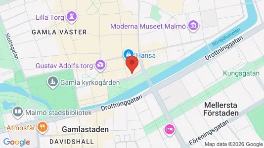 Affärslokaler att hyra i Malmö Centrum - kort over placeringen