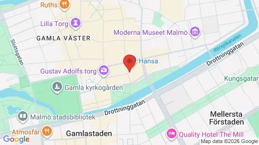 Affärslokaler att hyra i Malmö Centrum - kort over placeringen