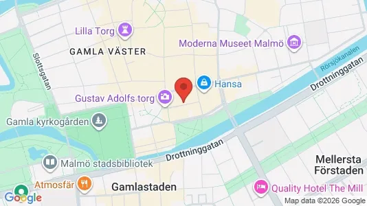 Affärslokaler att hyra i Malmö Centrum - kort over placeringen
