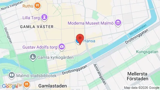Affärslokaler att hyra i Malmö Centrum - kort over placeringen