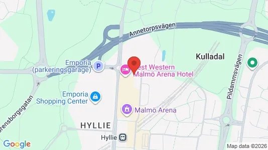 Affärslokaler att hyra i Hyllie - kort over placeringen