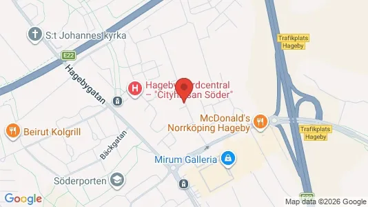 Affärslokaler att hyra i Norrköping - kort over placeringen