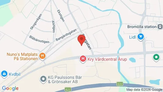 Affärslokaler att hyra i Bromölla - kort over placeringen