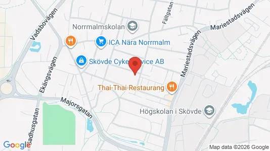 Affärslokaler att hyra i Skövde - kort over placeringen