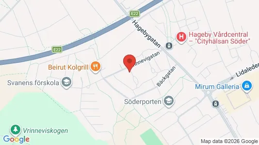 Affärslokaler att hyra i Norrköping - kort over placeringen