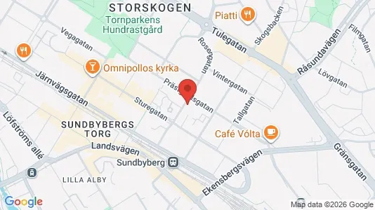 Kontorslokaler att hyra i Sundbyberg - kort over placeringen