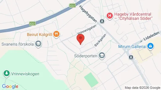 Affärslokaler att hyra i Norrköping - kort over placeringen