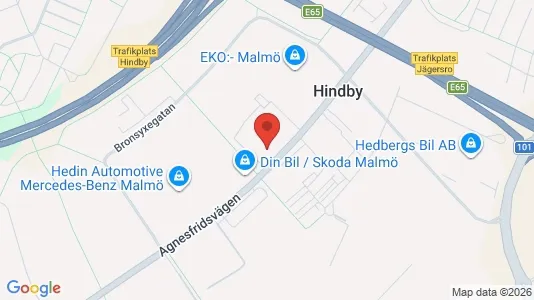 Kontorslokaler att hyra i Malmö Centrum - kort over placeringen