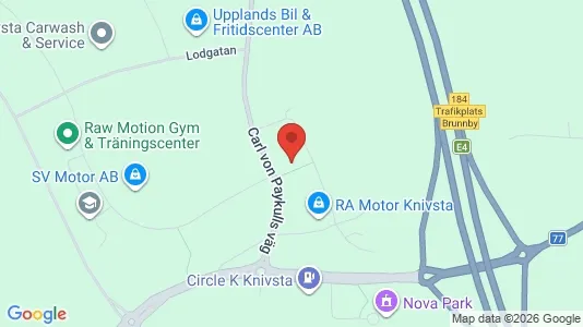 Affärslokaler att hyra i Knivsta - kort over placeringen