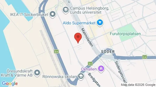Kontorslokaler att hyra i Helsingborg - kort over placeringen