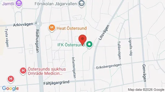 Kontorslokaler att hyra i Östersund - kort over placeringen
