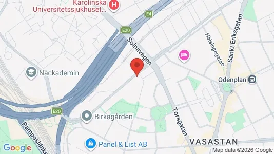 Kontorslokaler att hyra i Vasastan - kort over placeringen