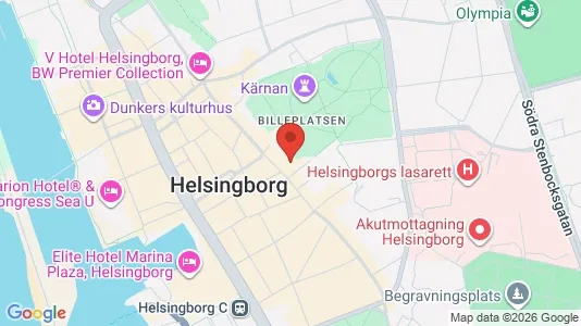 Kontorslokaler att hyra i Helsingborg - kort over placeringen