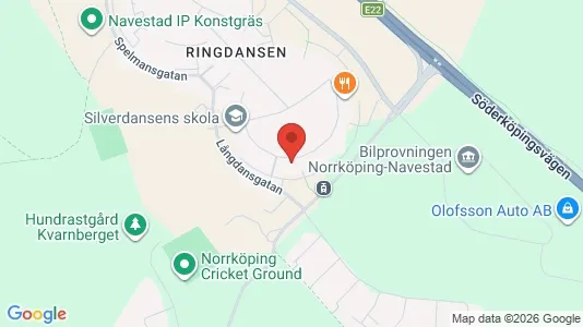 Affärslokaler att hyra i Norrköping - kort over placeringen
