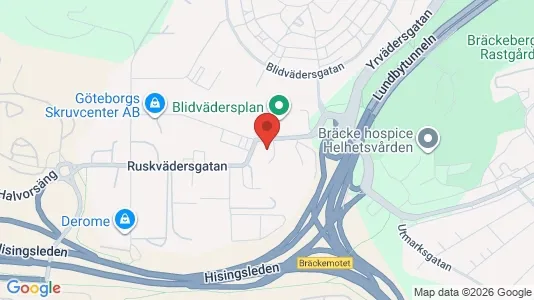 Industrilokaler att hyra i Västra hisingen - kort over placeringen